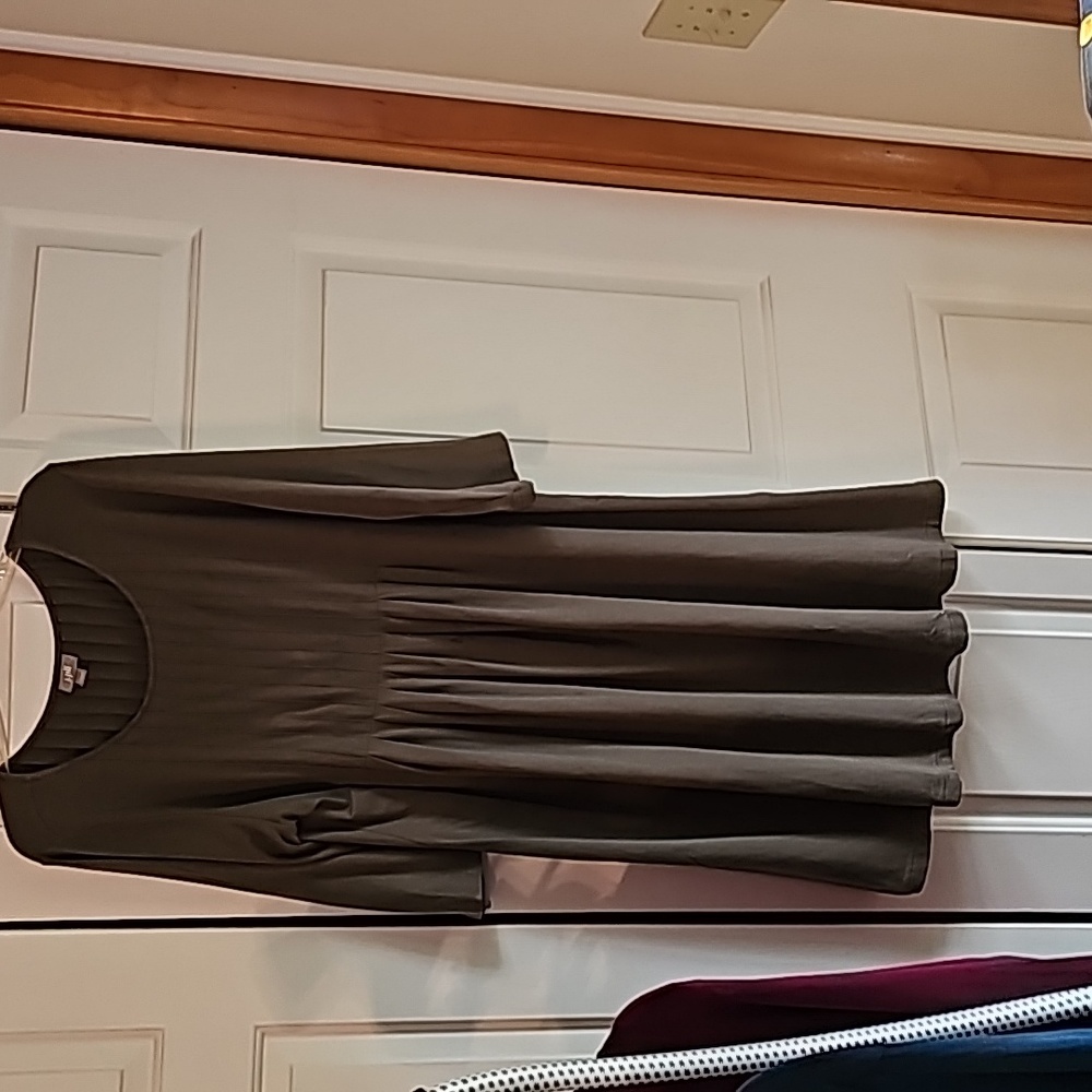 Jjill Sz Xl Mocha Dress cute pleating detail